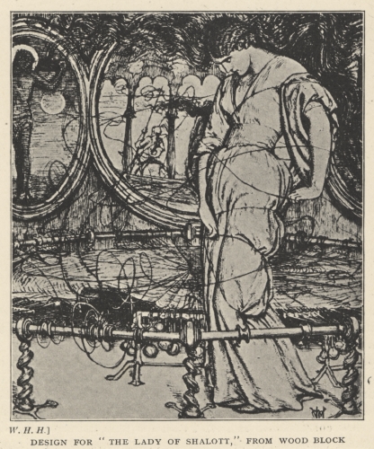 Design for “The Lady of Shalott,” from Wood Block