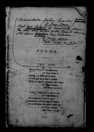 Facsimile images available for Poems. (Privately Printed.): Second Trial Book (partial), author's working
                    copy 2, Princeton/Troxell