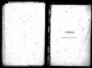 Facsimile images available for Poems. (Privately Printed).: First Trial Book, Princeton/Troxell (Losh copy)