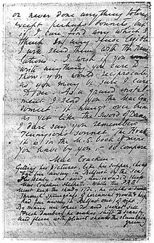 Facsimile images available for Letter to William Allingham, 23 July 1854, manuscript