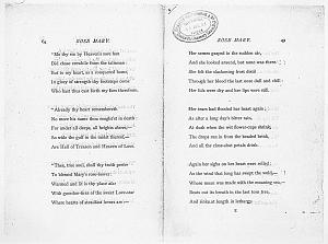Facsimile images available for Ballads and Sonnets (1881), proof Signature E (Delaware Museum, second revise proof)
