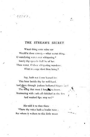 Facsimile images available for The Stream's Secret and Four Sonnets (early proof copy, British Library)