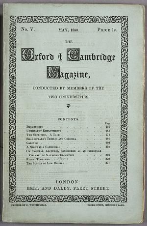Facsimile images available for The Oxford and Cambridge Magazine (May issue)