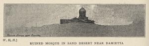 Ruined Mosque in Sand Desert Near Damietta