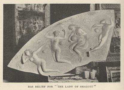 BAS RELIEF FOR “THE LADY OF SHALOTT”