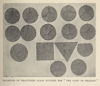 EXAMPLES OF FRACTURED GLASS STUDIED FOR “THE LADY OF SHALOTT”