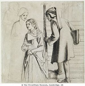 The Salutation of Beatrice (study for left panel)