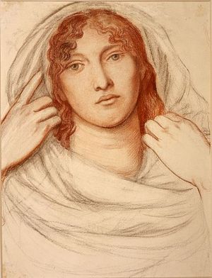 The Beloved (study for head and shoulders of bride)