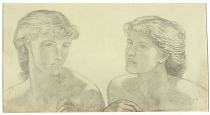 The Blessed Damozel (study for two angels)