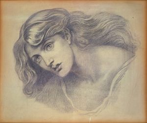 Desdemona's Death–Song (charcoal study for head)
