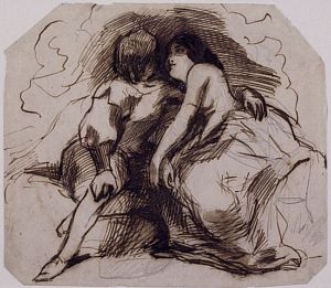 Two Lovers Seated