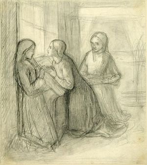 St. Elizabeth of Hungary Kneeling with her Companions