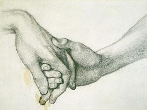 Dante's Dream at the Time of the Death of Beatrice (study for hands)