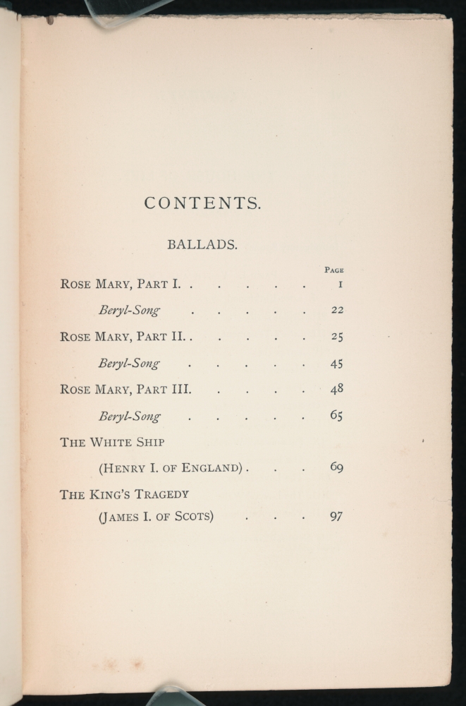 Ballads and Sonnets (1881), first edition